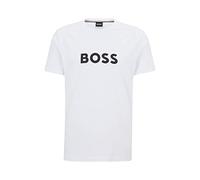 Hugo Boss Mens T-Shirt BOSS UV Protection UPF 50 Cotton Crew Neck Tee in White