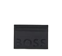 BOSS Mens Big BB S Card Grained-Leather Card Holder with Embossed Logo