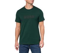 BOSS Men's Big Logo Cotton T-Shirt Rash Guard, Pine Tree Green, M