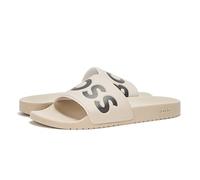 BOSS Men's Big Logo Slide Sandal, light mushroom, 10 UK