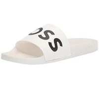 BOSS Men's Big Logo Slide Sandals, White Soap, 7 UK