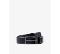 BOSS Vegetable-tanned leather belt with gunmetal hardware - Style Carmello, 50239979 Black 38