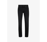 Boss Mens Black Tapered-fit Straight-leg Stretch-denim Jeans 32/36