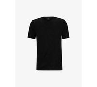 Boss Mens Black Tiburt Tonal-pattern Cotton-jersey T-shirt Xxl