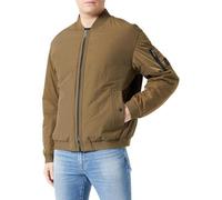 BOSS Mens Bomber Jacket Outerwear Top Open Green M