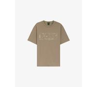 Boss Mens Boss Artwork-Logo Stretch-Cotton T-Shirt Light/Pastel Green 3XL