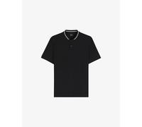 Boss Mens Boss Baseball-Collar Short-Sleeved Cotton Polo Shirt Black L