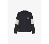 Boss Mens Boss Brand-Embroidered Zip-Up Cotton-Blend Sweatshirt Dark Blue S