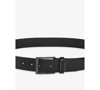 BOSS Italian-leather belt with brushed gunmetal hardware - Style Cole-Ant_Sz35, 50491852 Black 36
