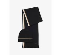 Boss Mens Boss Branded Knitted Beanie Hat and Scarf Set Black 1 Size