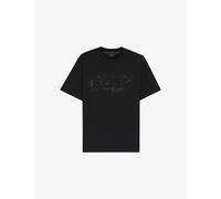 BOSS Stretch-cotton T-shirt with logo artwork - Style TS_Globe LogoPattern, 50559363 Black XXL