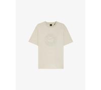 Boss Mens Boss Branded Short-Sleeved Cotton-Jersey T-Shirt Light Beige 2XL