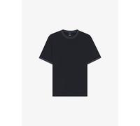 Boss Mens Boss Contrast-Trim Crewneck Cotton-Jersey T-Shirt Dark Blue 3XL