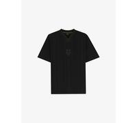 Boss Mens Boss Crest-Appliqué Striped Cotton T-Shirt Black 3XL