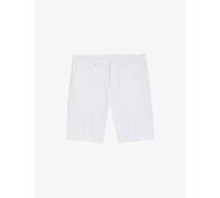 Boss Mens Boss Elasticated-Waist Slim-Fit Stretch-Woven Shorts White 40