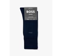 Boss Mens Boss George Branded-Print Cotton Socks Dark Blue 9-9.5