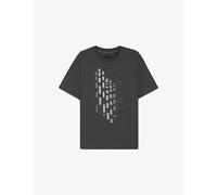 BOSS Mens HBG GRX Degradé Geometric Print T-Shirt Cotton Dark Grey XXL