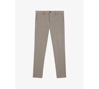 Boss Mens Boss Herringbone Slim-Leg Stretch-Woven Trousers Open Brown 36/30