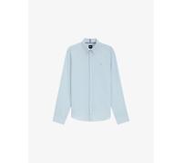Boss Mens Boss Logo-Embroidered Regular-Fit Linen Shirt Light/Pastel Blue M