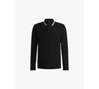 Boss Mens Boss Logo-Embroidered Slim-Fit Cotton-Jersey Polo Shirt Charcoal 2XL