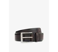 Boss Mens Boss Logo-Engraved Leather Buckle Belt Dark Brown 34