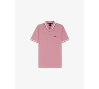 Boss Mens BOSS GREEN Paddy Polo Shirt with Contrast Tipping L Pink