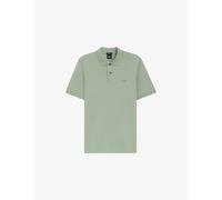 Boss Mens Boss Pallas Logo-Embroidered Cotton-Piqué Polo Shirt Open Green L