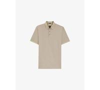 Boss Mens Boss Parlay Short-Sleeved Cotton Polo Shirt Open Beige 3XL