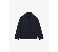 BOSS Relaxed-fit jacket in water-repellent peached fabric - Style C-Covter, 50554364 Dark Blue