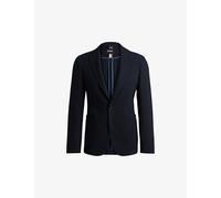 Boss Mens Boss Slim-Fit Single-Breasted Stretch Wool-Blend Blazer Dark Blue 38