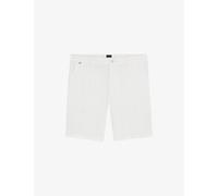 Boss Mens Boss Slim-Leg Modern-Fit Stretch-Cotton Shorts White 35