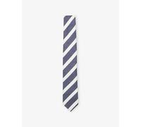 BOSS Diagonal-stripe tie in linen-silk jacquard - Style C-TIE 7.5CM 262, 50561746 Blue stripes pcs.