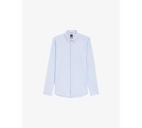 Boss Mens Boss Striped Slim-Fit Stretch-Woven Shirt Light/Pastel Blue 15.5