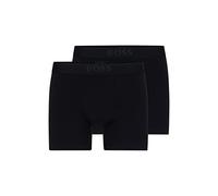 BOSS Mens BoxerBr 2P Ultrasoft Two-Pack of Logo-Waistband Boxer Briefs in Stretch Modal Black