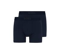 BOSS Mens BoxerBr 2P Ultrasoft Two-Pack of Logo-Waistband Boxer Briefs in Stretch Modal Blue