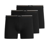 BOSS 3-Pack Bamboo Boxer Briefs, Black - Medium