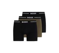 BOSS Mens BoxerBr 3P Bold Three-Pack of Boxer Briefs with Logo waistbands