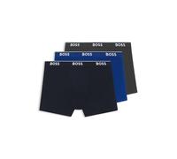 BOSS Mens BoxerBr 3P Power Three-Pack of Stretch-Cotton Boxer Briefs with Logos