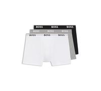 BOSS Mens BoxerBr 3P Power Three-Pack of Stretch-Cotton Boxer Briefs with Logos