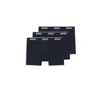 BOSS Mens BoxerBr 3P Power Three-Pack of Stretch-Cotton Boxer Briefs with Logos