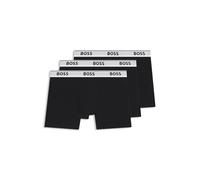 BOSS Mens BoxerBr 3P Power Three-Pack of Stretch-Cotton Boxer Briefs with Logos