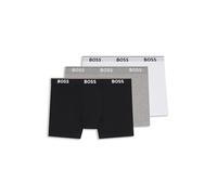 BOSS Mens BoxerBr 3P Power Three-Pack of Stretch-Cotton Boxer Briefs with Logos