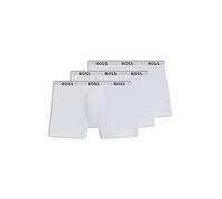 BOSS Mens BoxerBr 3P Power Three-Pack of Stretch-Cotton Boxer Briefs with Logos