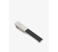 Boss Mens Brand-Debossed Brass Tie Clip Black 1 Size
