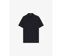 Boss Mens Brand-Embossed Short-Sleeved Cotton Polo Shirt Dark Blue XL