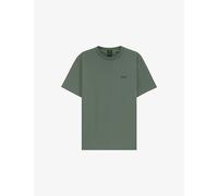 Boss Mens Brand-Embossed Short-Sleeved Stretch-Cotton T-Shirt Open Green 2XL