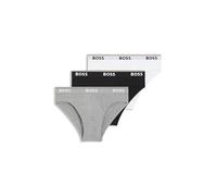 BOSS Mens Brief 3P Power Three-Pack of Logo-Waistband Briefs in Stretch Cotton