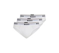 BOSS Mens Brief 3P Power Three-Pack of Logo-Waistband Briefs in Stretch Cotton