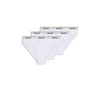 BOSS Three-pack of stretch-cotton briefs with logo waistbands - Style Brief 3P Power, 50475273 White M