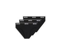 BOSS Mens Brief 3P Power Three-Pack of Logo-Waistband Briefs in Stretch Cotton